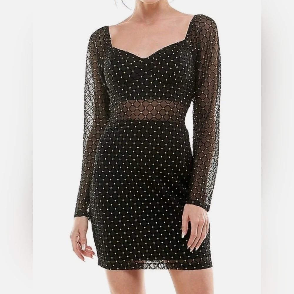 Lily Rose Mesh Polka Dot Dress